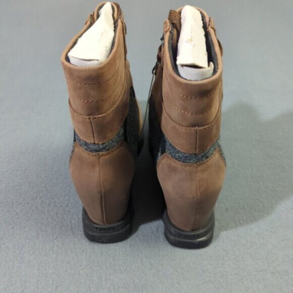 Sorel Booties Women's 7 Tabacco Black Joan of Arctic Wedge III Lexie NWT - Picture 5 of 13